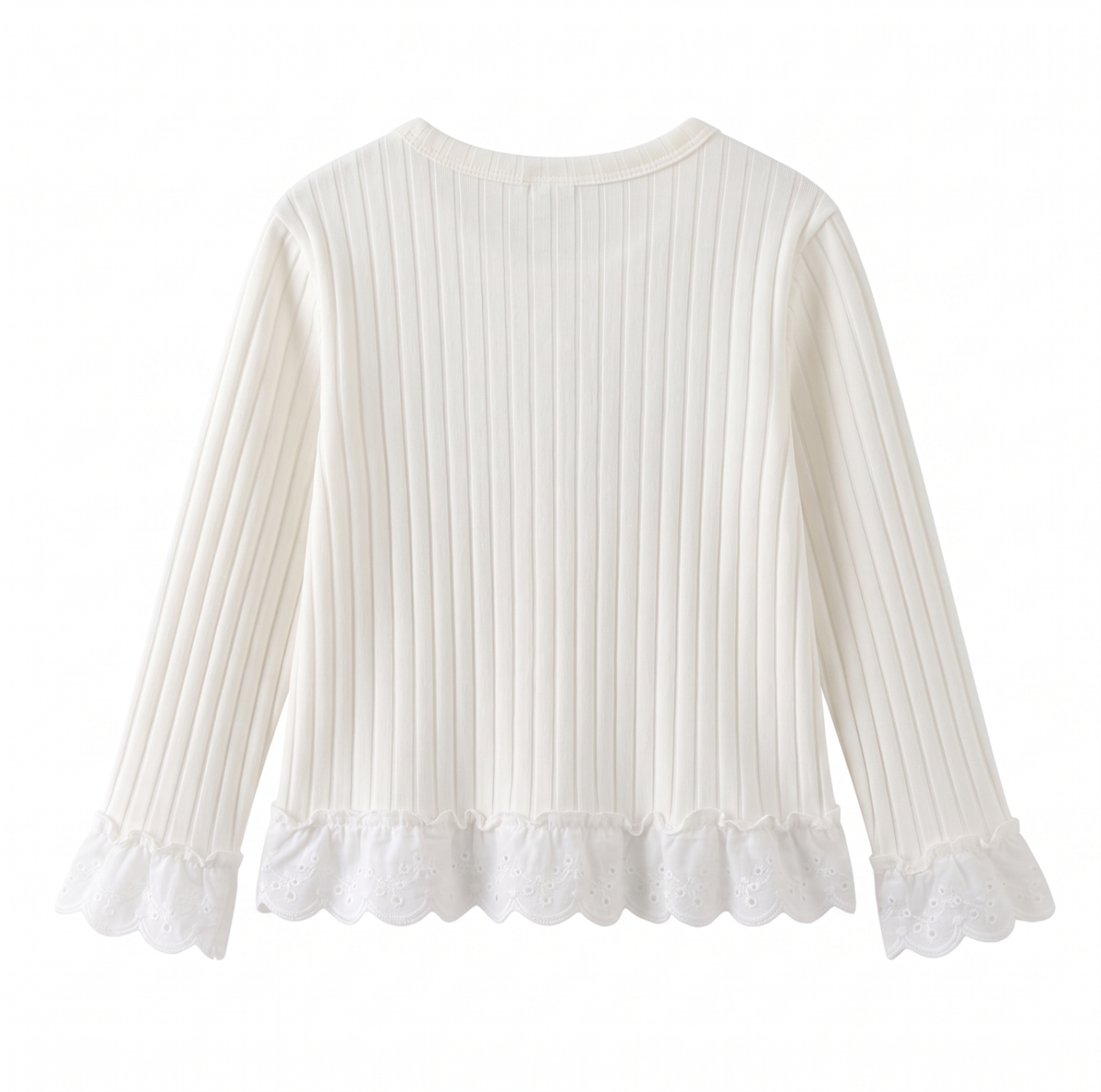 Sweet Pastel Ribbed Cardigan - Back