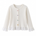 Sweet Pastel Ribbed Cardigan - Front